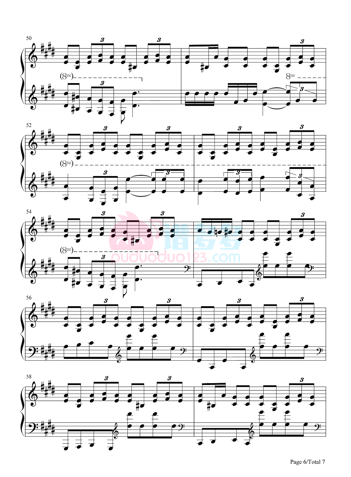 将军-周杰伦双手简谱预览3-钢琴谱文件（五线谱、双手简谱、数字谱、Midi、PDF）免费下载