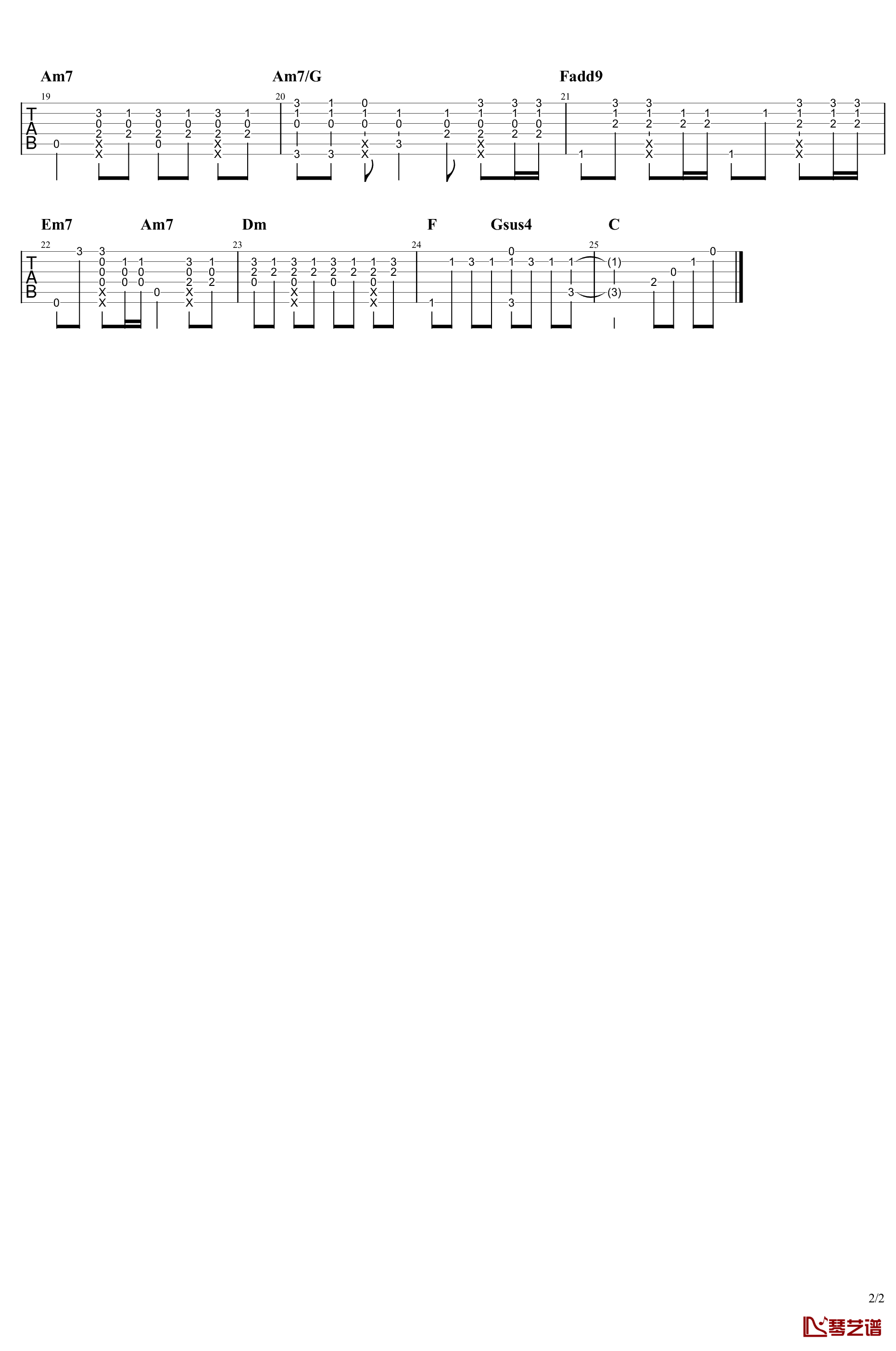 《无名之辈》指弹曲谱图片 - 吉他谱 选用C#调指法编配 - 初级谱子 - 六线谱(独奏/指弹谱) - 易谱库